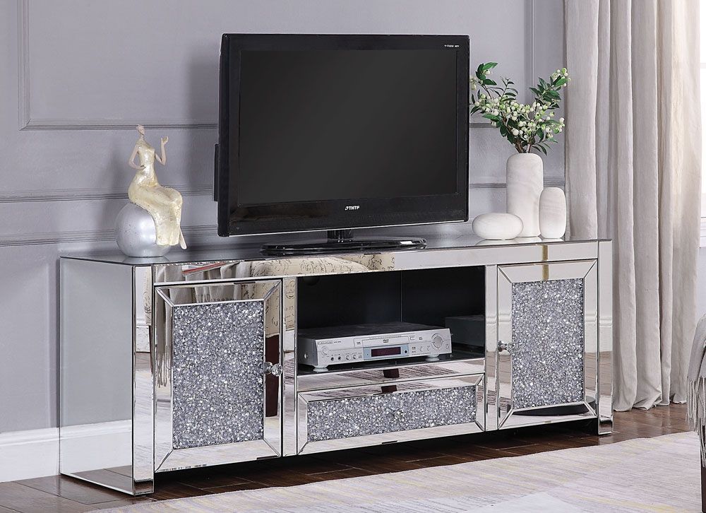 Marlow Mirrored TV Stand,Marlow TV Stand
