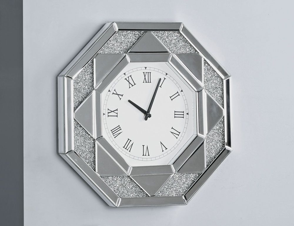 Glimmer Mirrored Wall Clock
