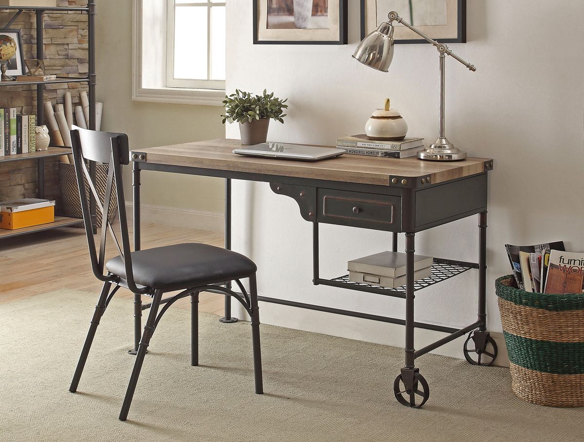 Glora Industrial Style Writing Desk