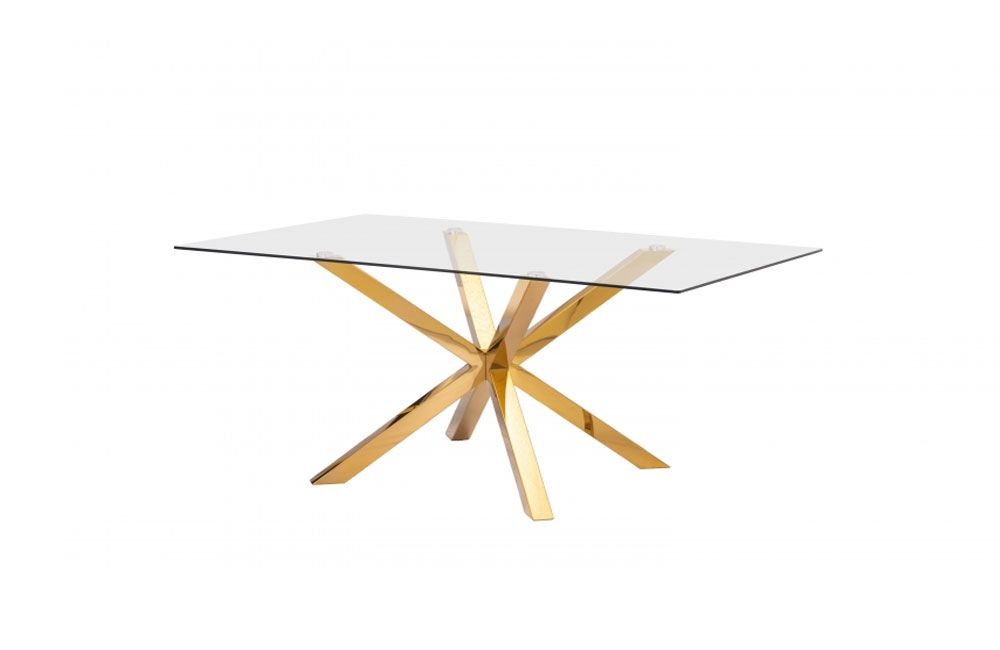Goldies Gold Finish Dining Table