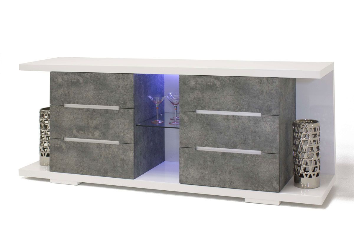 Grafton Concrete Look Buffet With LED Light