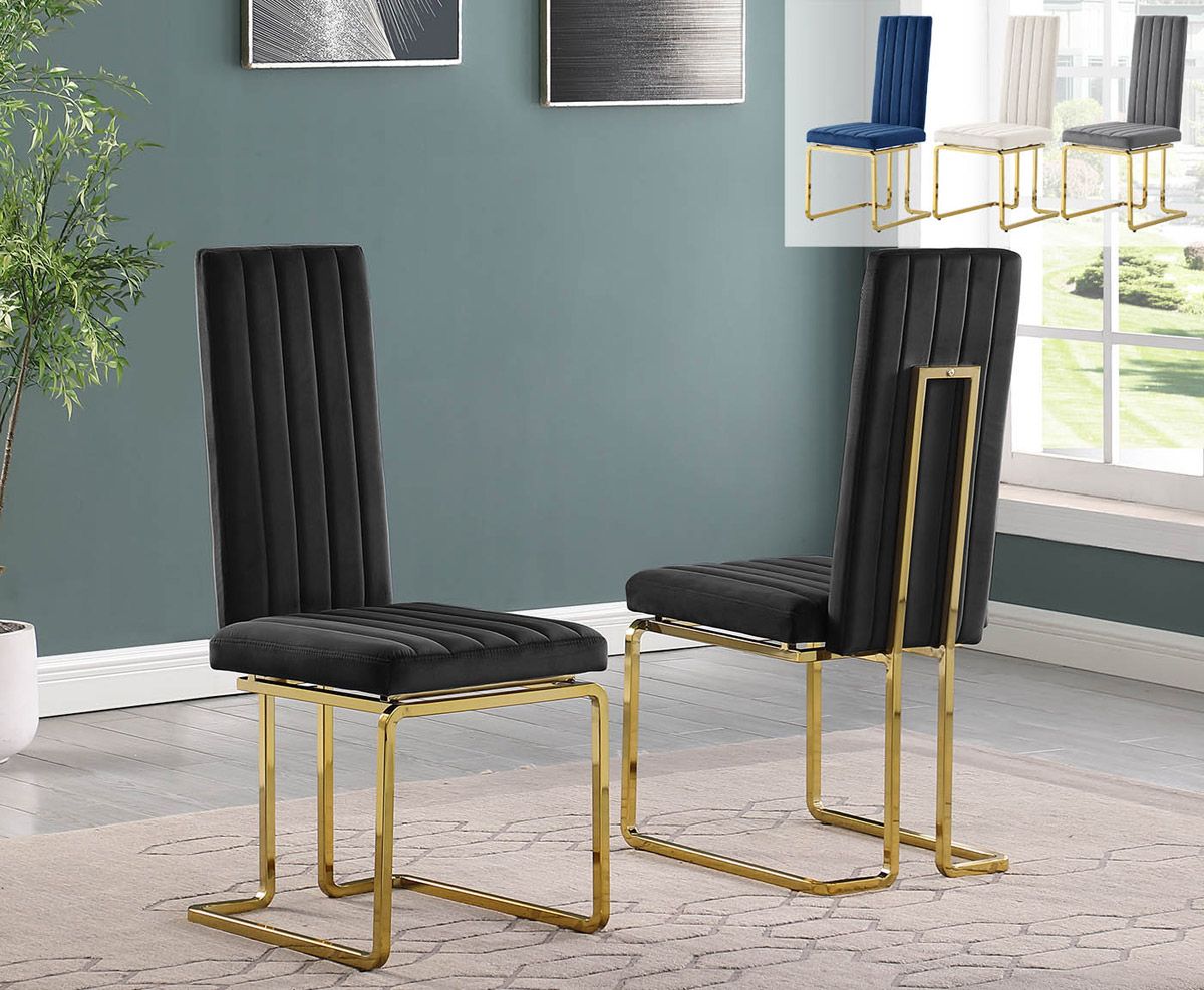 Granby Slim Back Black Dining Chairs