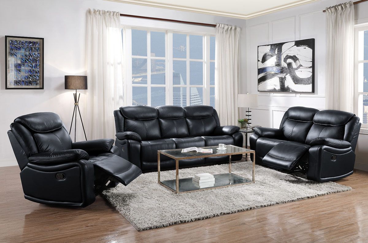 Gulliver Top Grain Leather Recliner Sofa Set