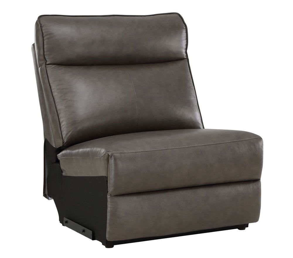 Hagen Brown Leather Armless Chair