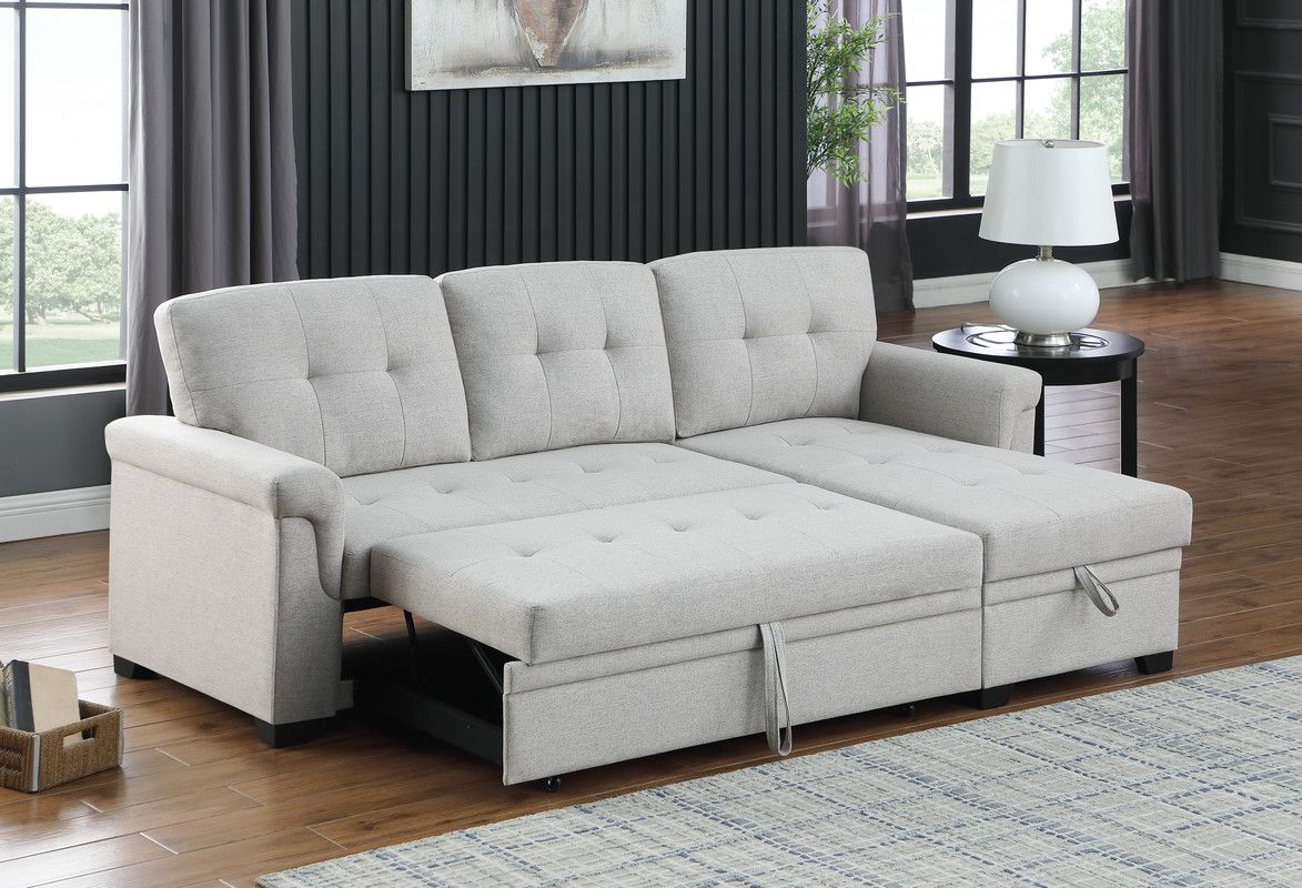 Hamar Light Grey Sleeper Sectional