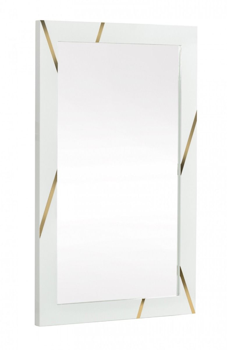 Hamburg Lacquer White and Gold Mirror