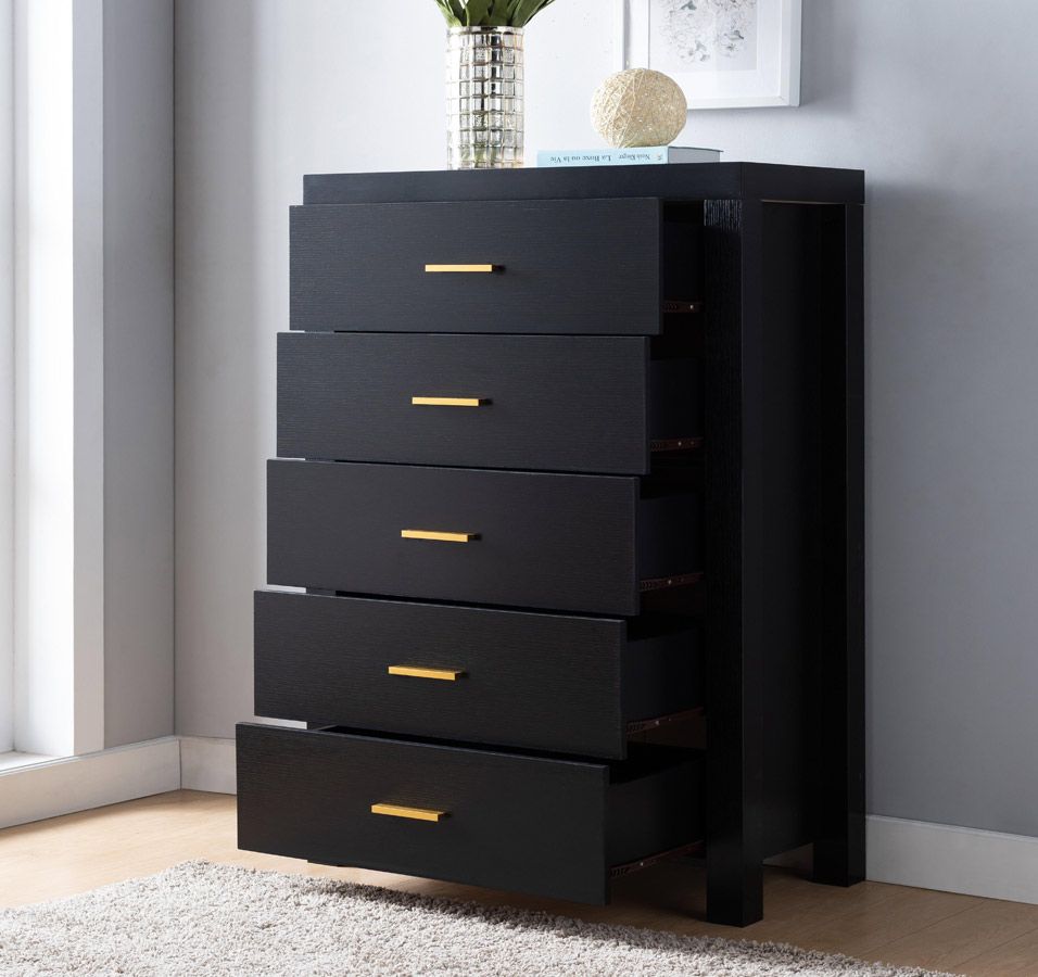 Hamet Black Chest Drawers