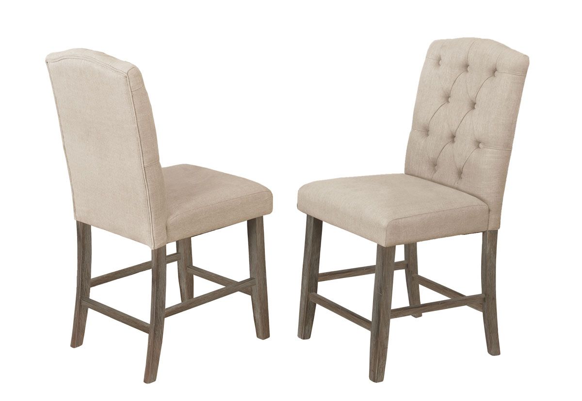 Harlem Beige Counter Height Chairs
