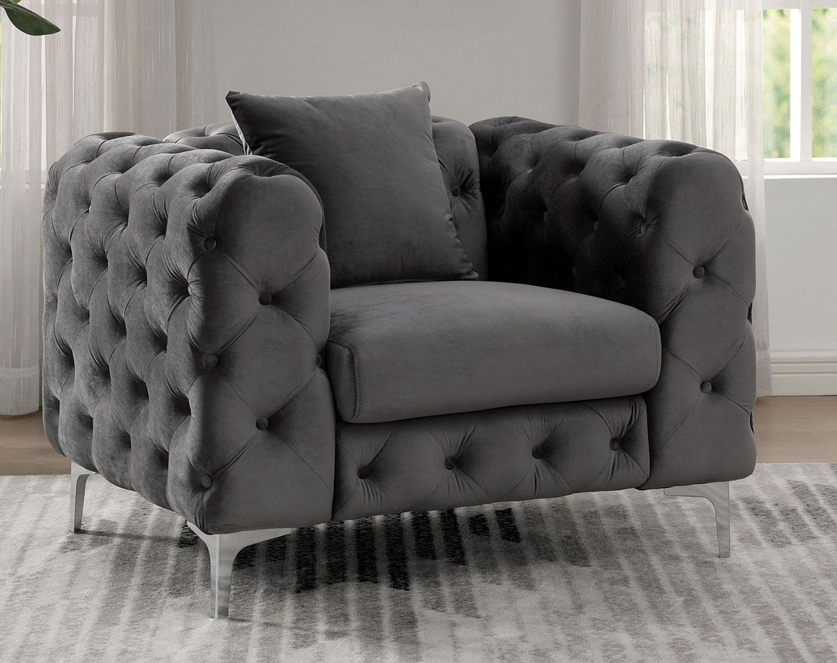 Harley Tufted Fabric Modern Chair