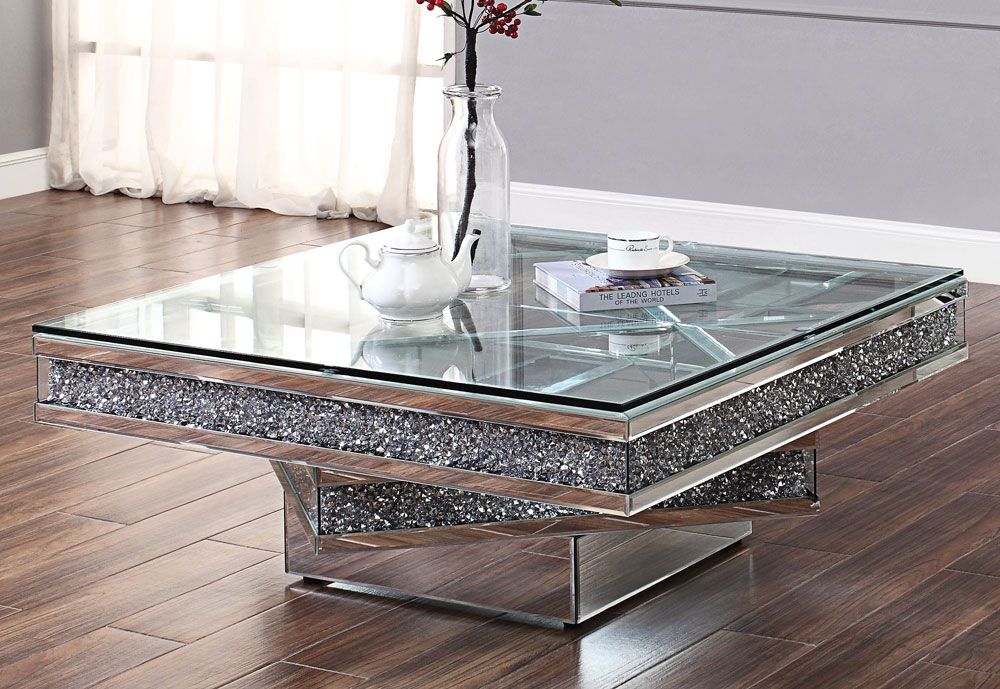 Harmony Mirrored Coffee Table,Harmony Mirrored Coffee Table With Crystals,Harmony Mirrored End Table