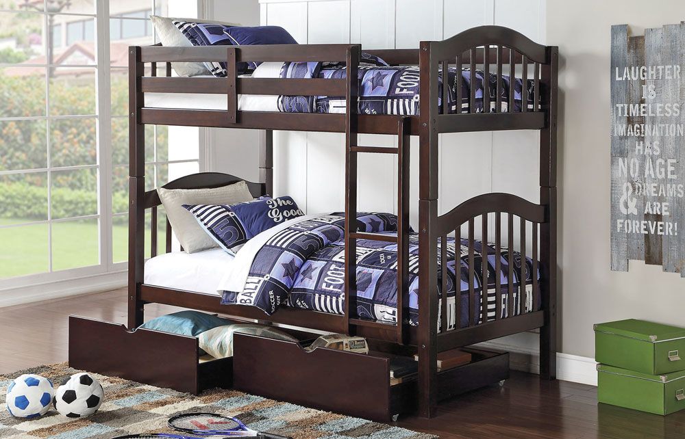 Harriet Espresso Twin Over Twin Bunk Bed