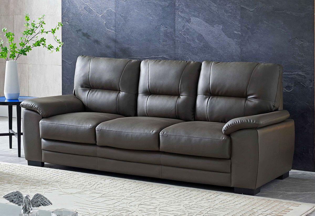 Hartford Grey Leather Sofa