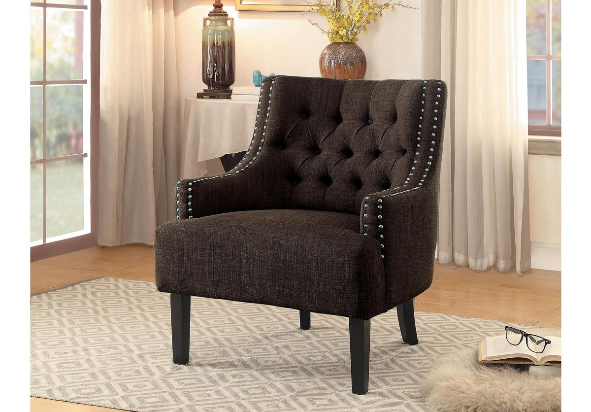 Hartland Brown Linen Accent Chair