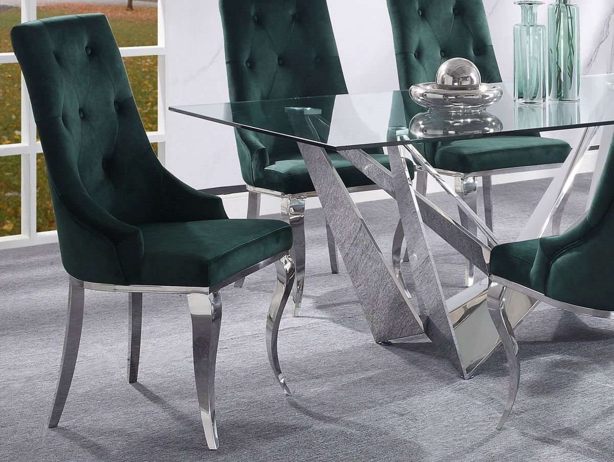 Healy Green Velvet Chairs