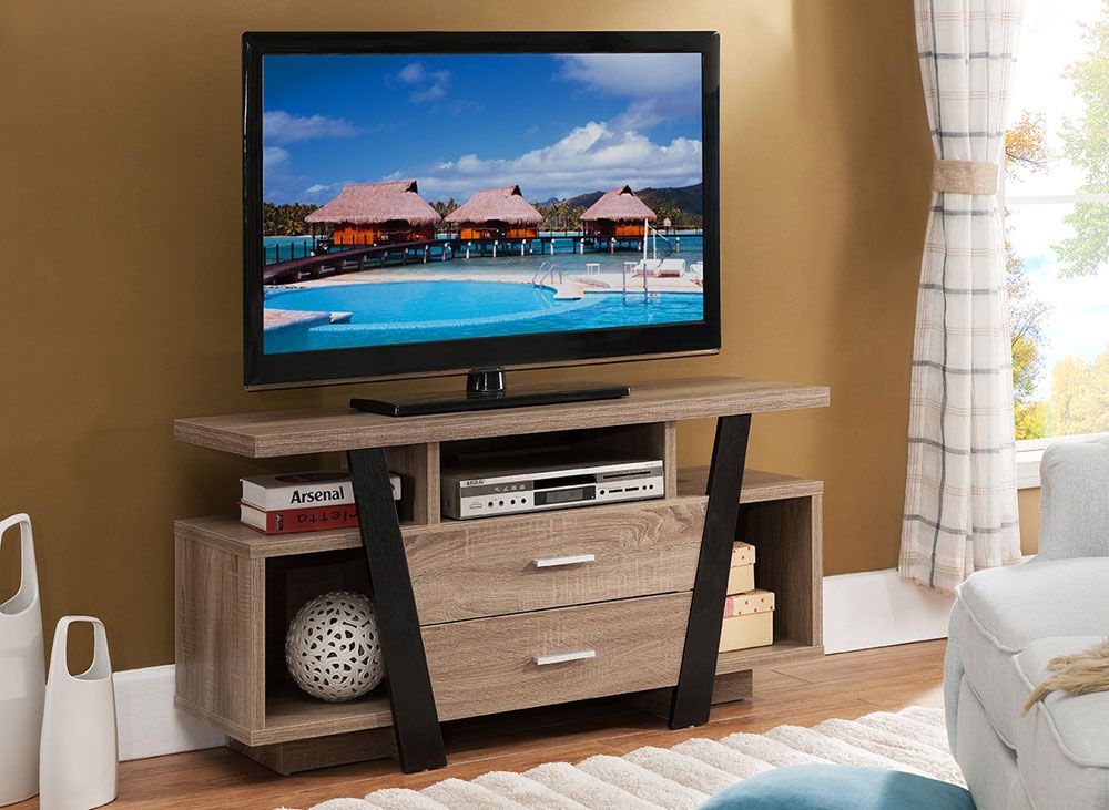 Hebe Modern Rustic Finish TV Stand