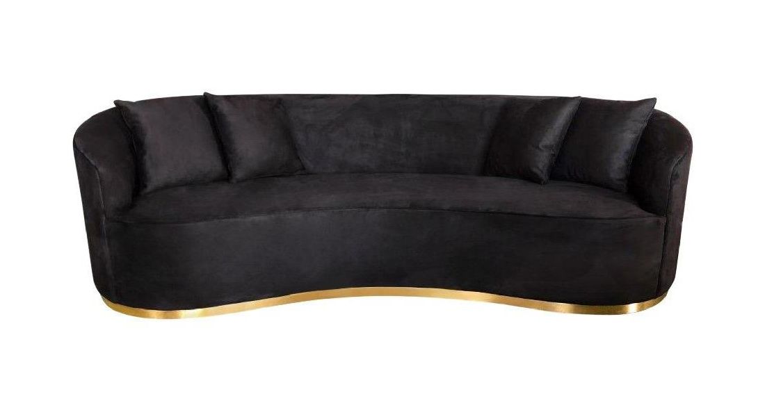 Helena Black and Gold Sofa