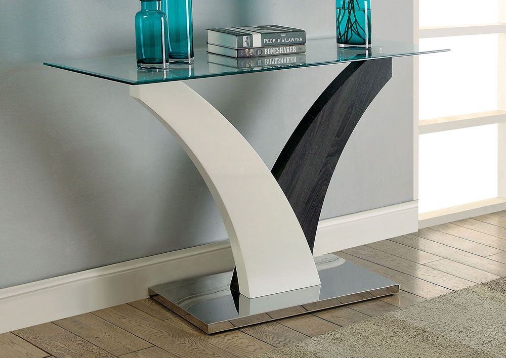 Helix Grey White Modern Sofa Table,Helix Grey White Modern Coffee Table