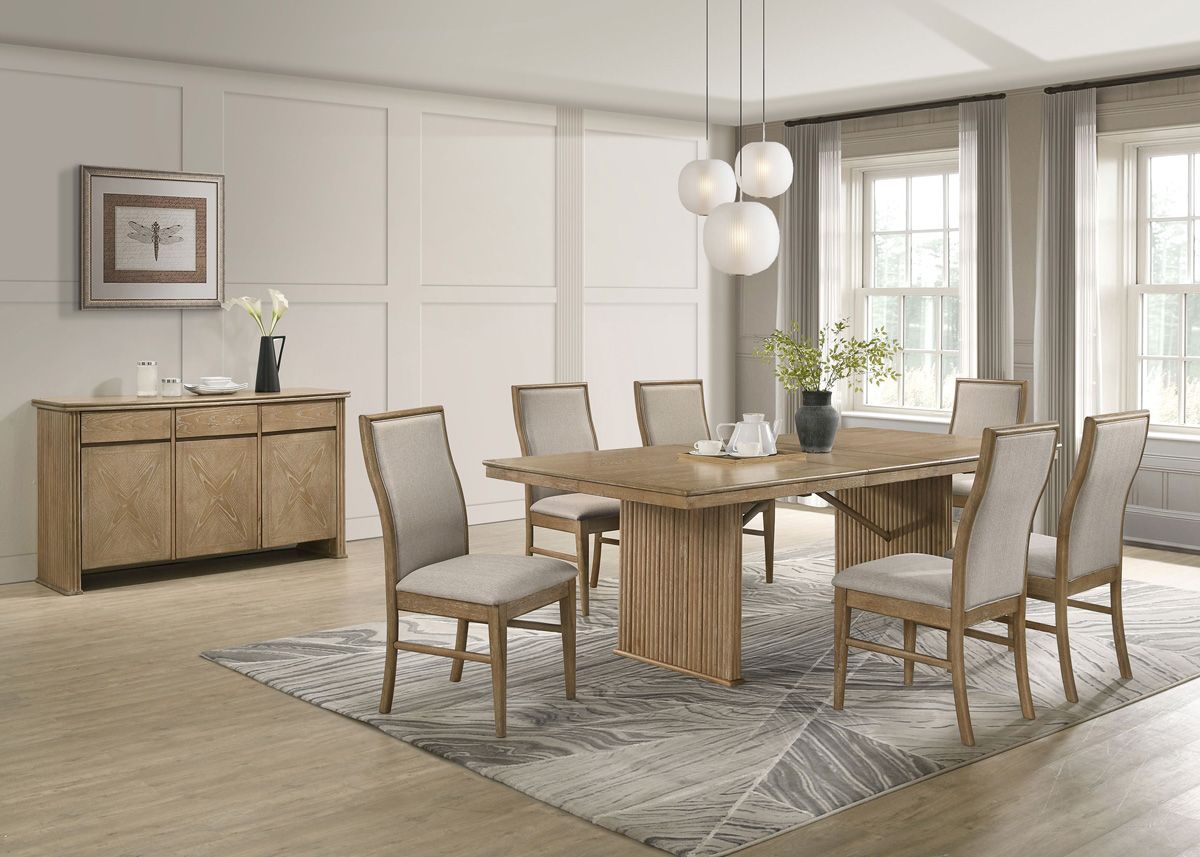 Hensel Dining Table Collection Fluted Accents
