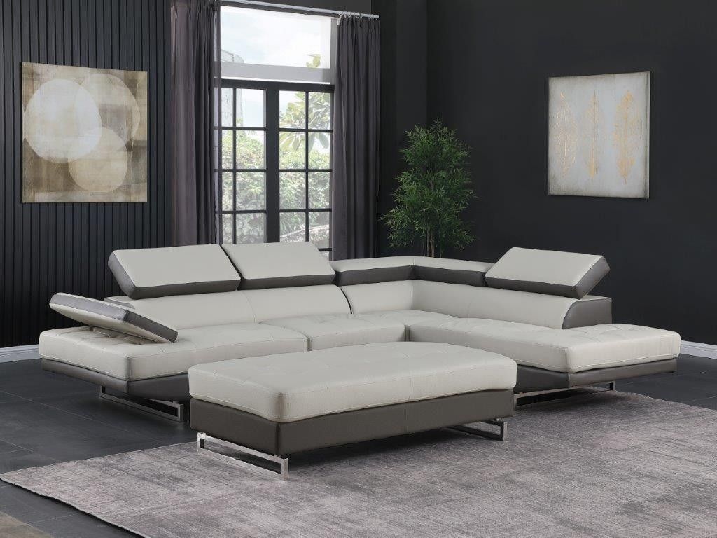 Hester Two Tone Sectional Facing Right Side