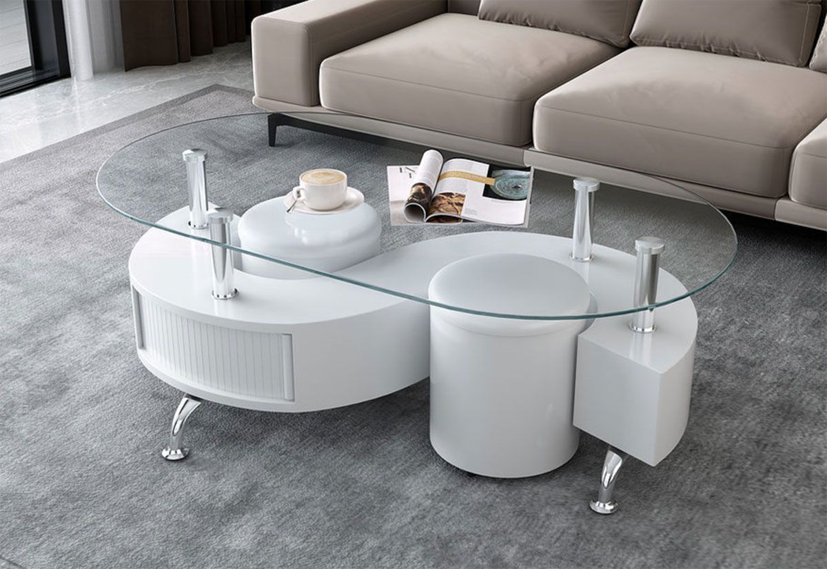 Hexter Coffee Table With Two Stools