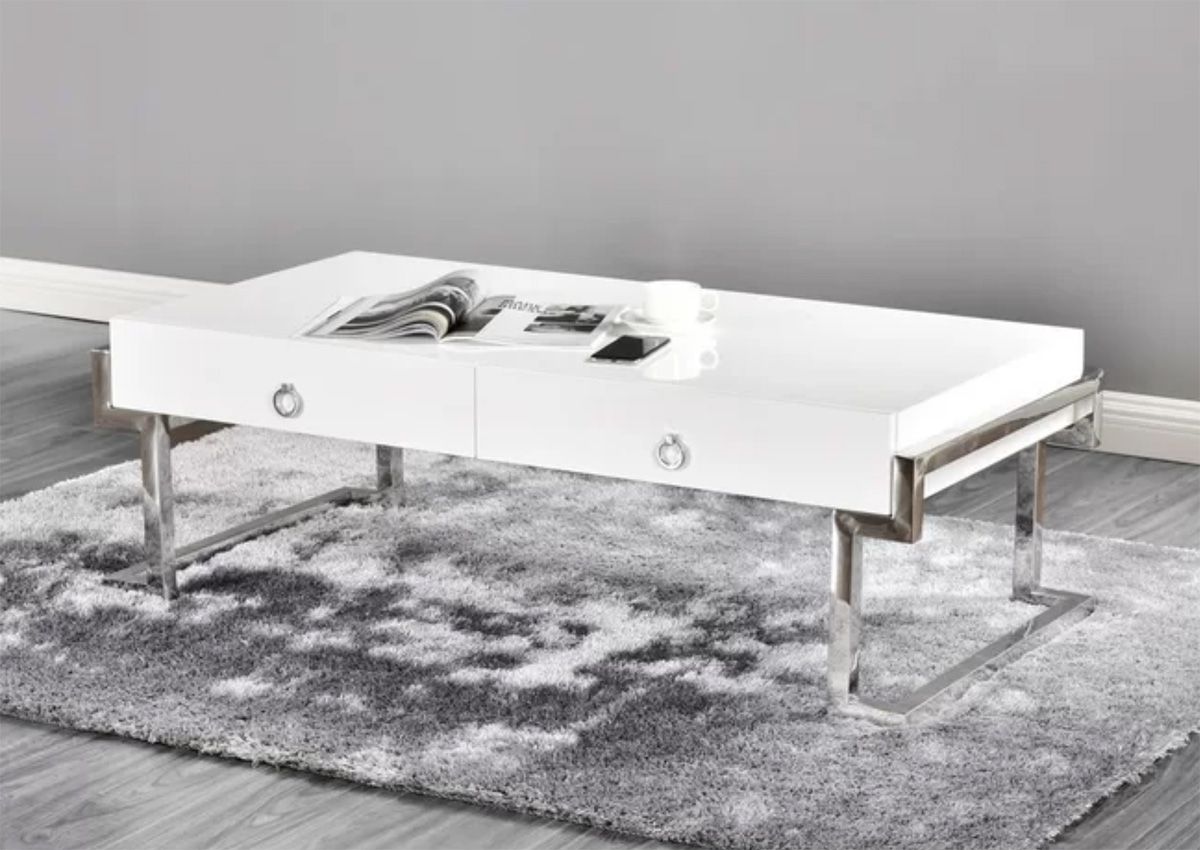 Highlawn White Lacquer Coffee Table