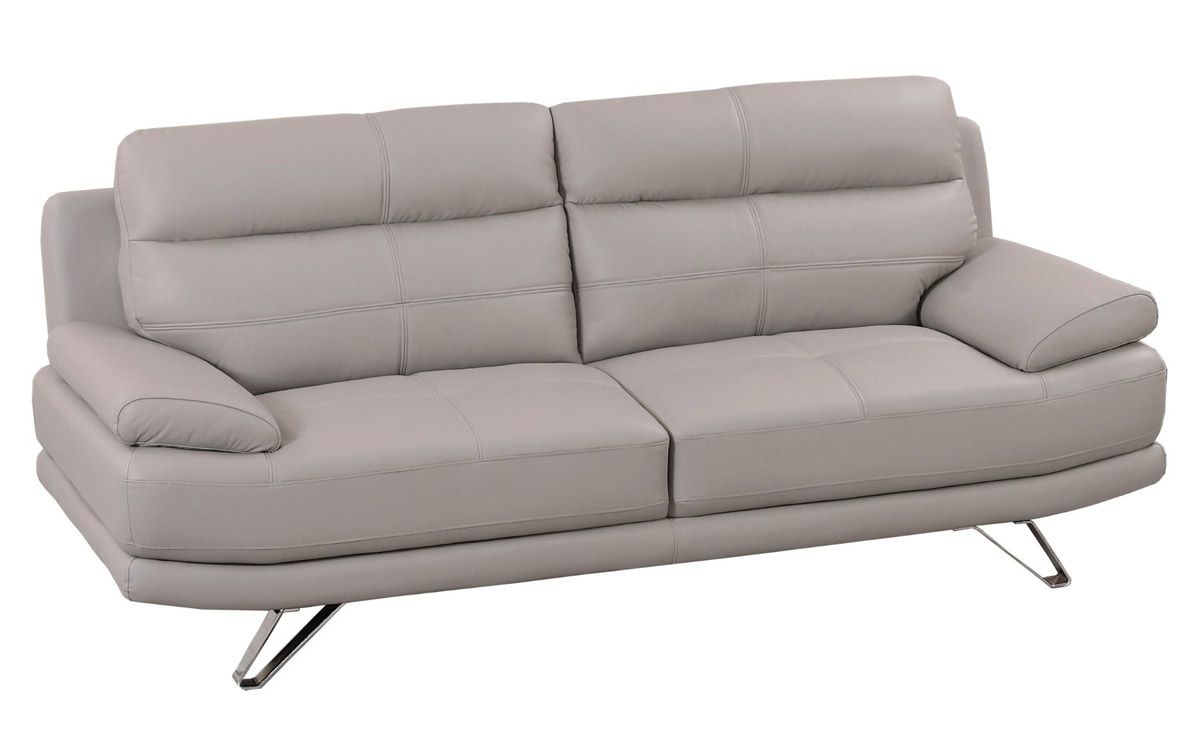 Holiday Light Grey Genuine Leather Sofa