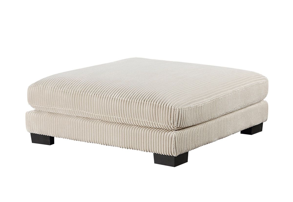 Holt Beige Corduroy Ottoman