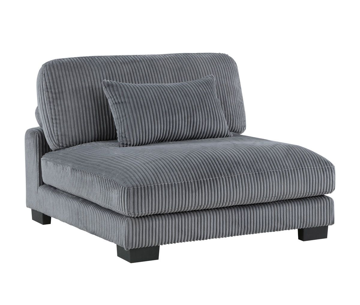 Holt Grey Corduroy Armless Chair