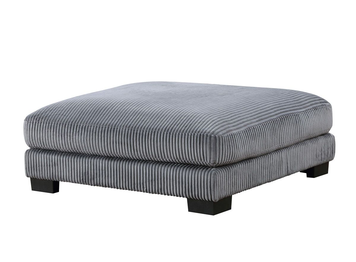 Holt Grey Corduroy Ottoman