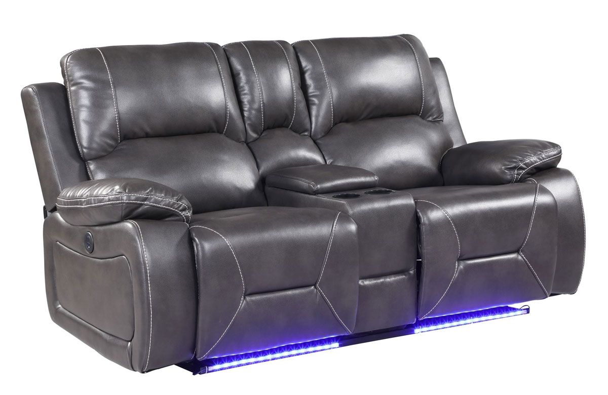 Horace Power Recliner Loveseat With Storage Console