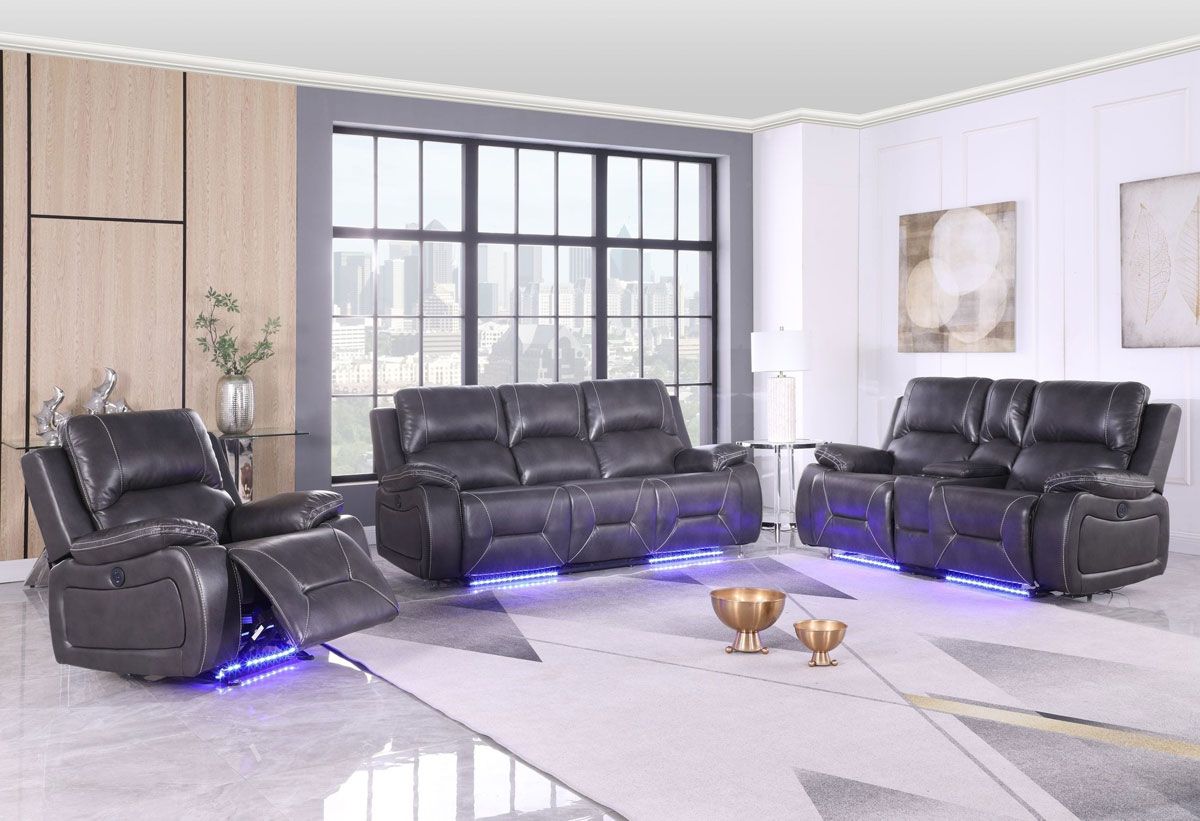 Horace Power Recliner Sofa With LED Light