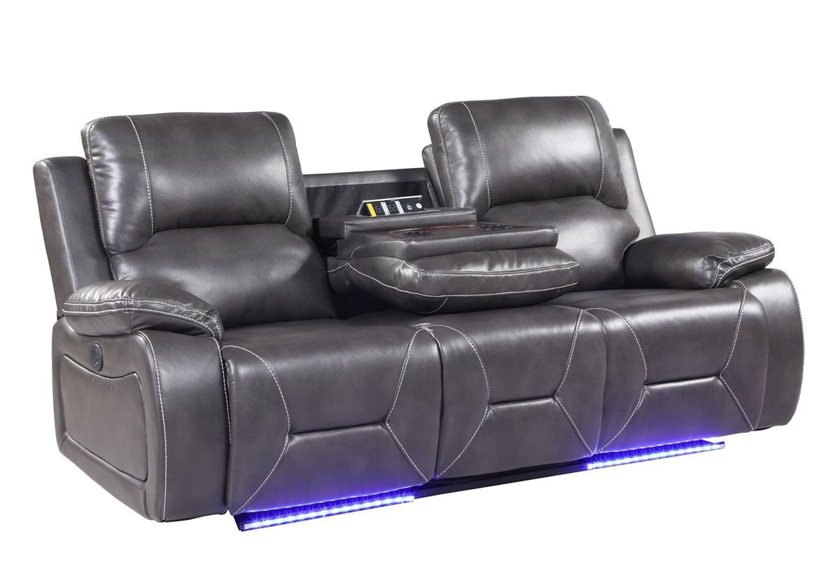 Horace Power Recliner Sofa With Drop Down Table