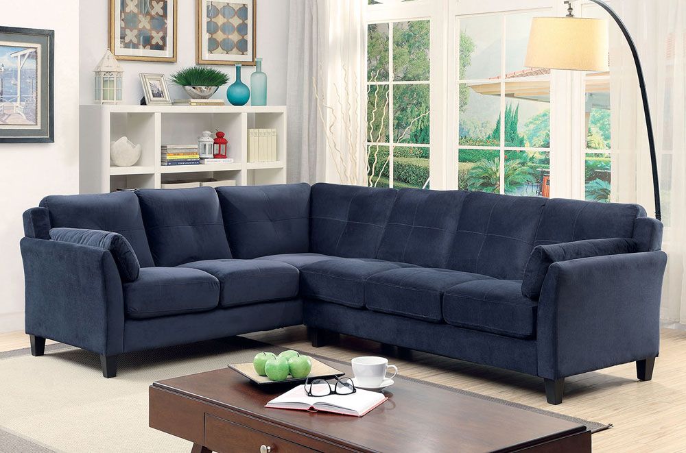 Howard Navy Flannelette Sectional