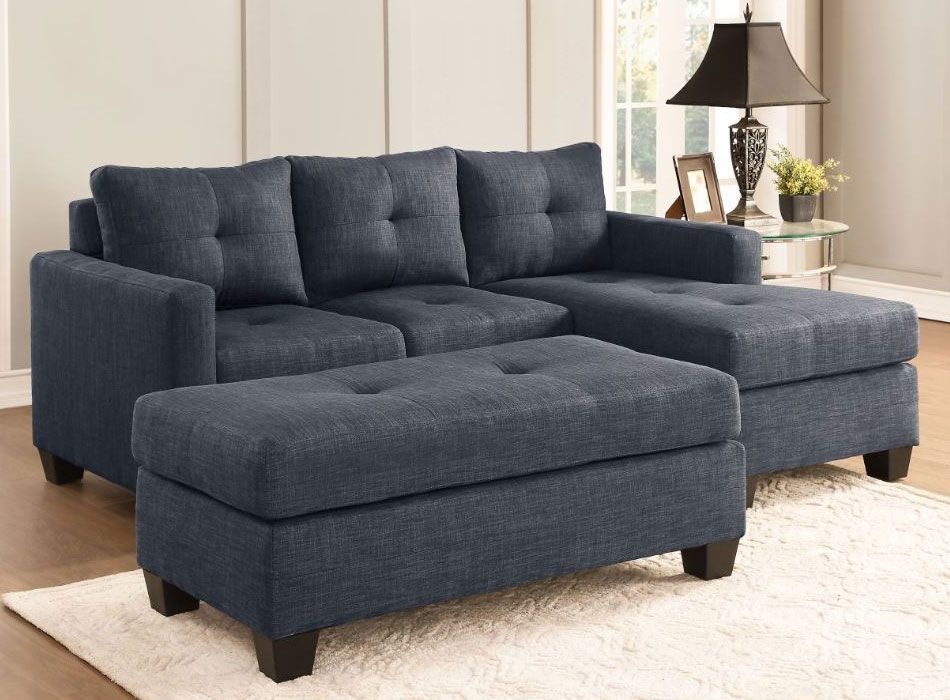 Huckaby Small Sectional Dark Gray Linen