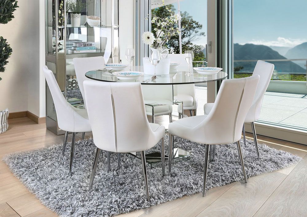 Ikon Dining Table With White Chairs
