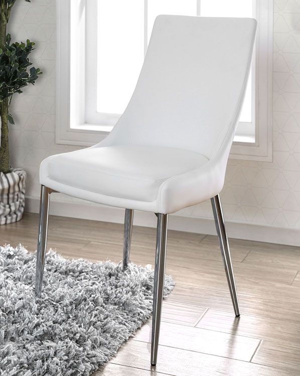 Ikon White Leatherette Chair
