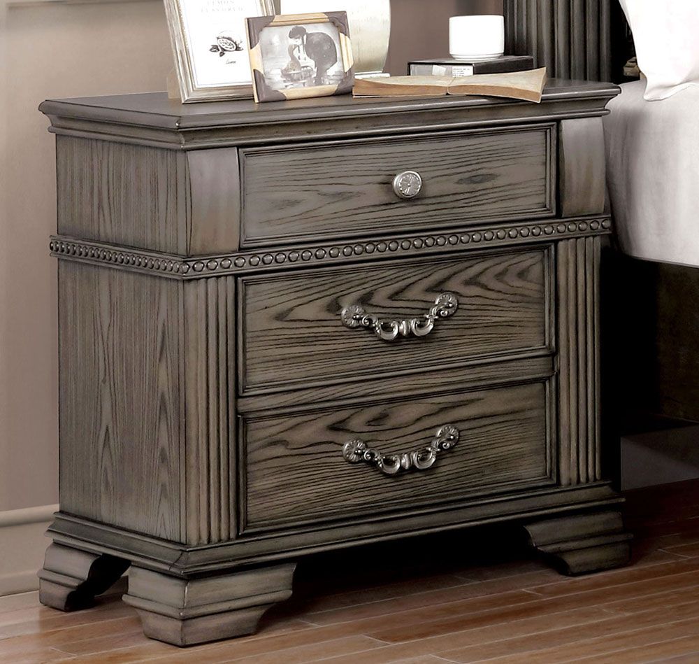 Irving Grey Finish Traditional Night Stand