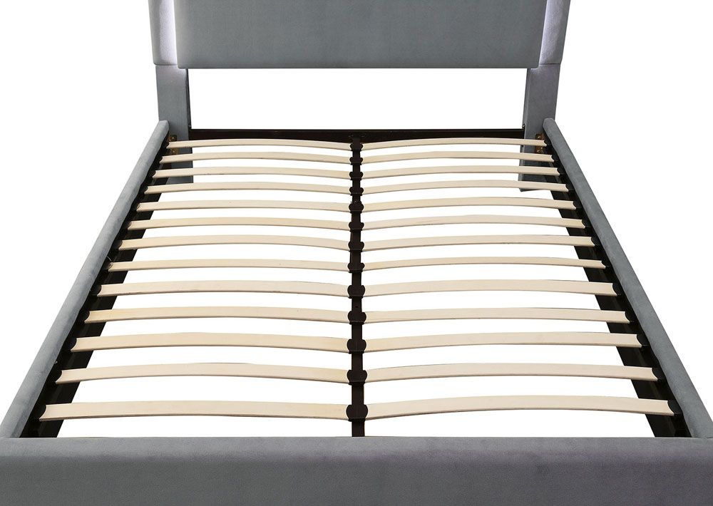Izek Grey Fabric Platform Bed