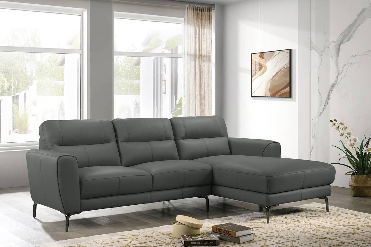 Jarvis Top Grain Leather Sectional