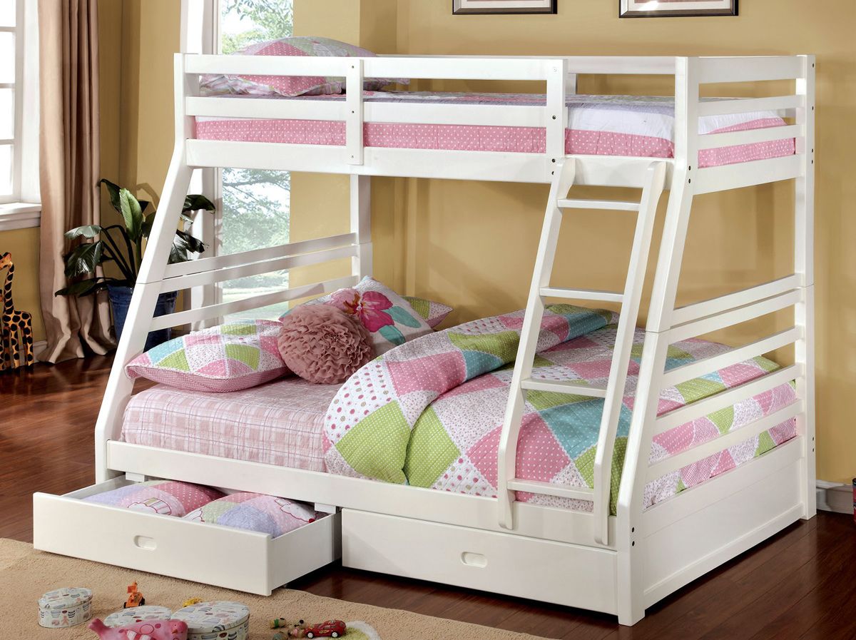 Jason White Twin Over Full Bunk Bed Set
