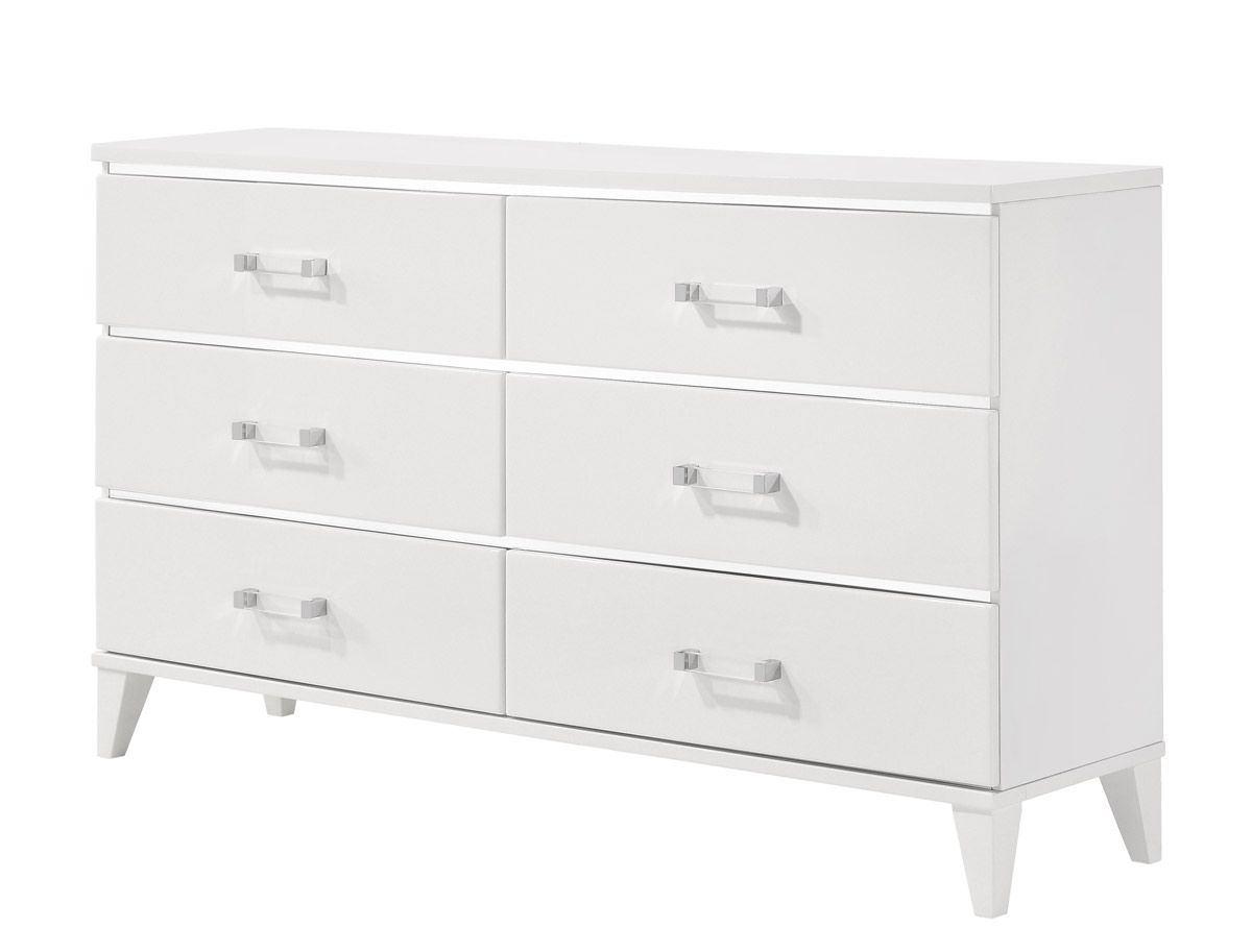 Jasper White Lacquer Finish Dresser