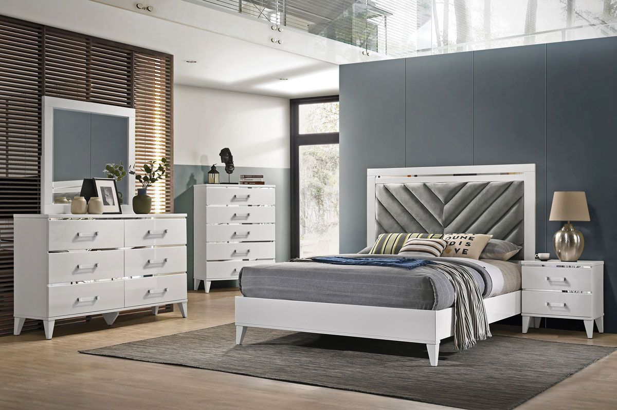 Jasper White Finish Bedroom Collection