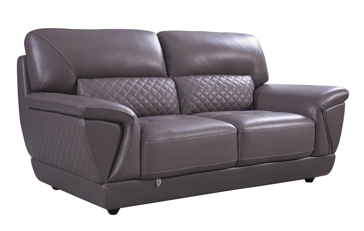 Jaylen Dark Tan Italian Leather Loveseat