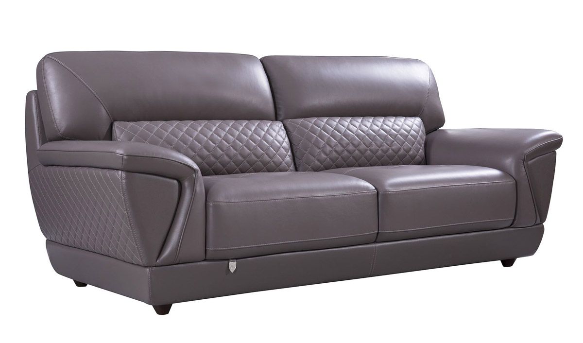 Jaylen Dark Tan Italian Leather Sofa