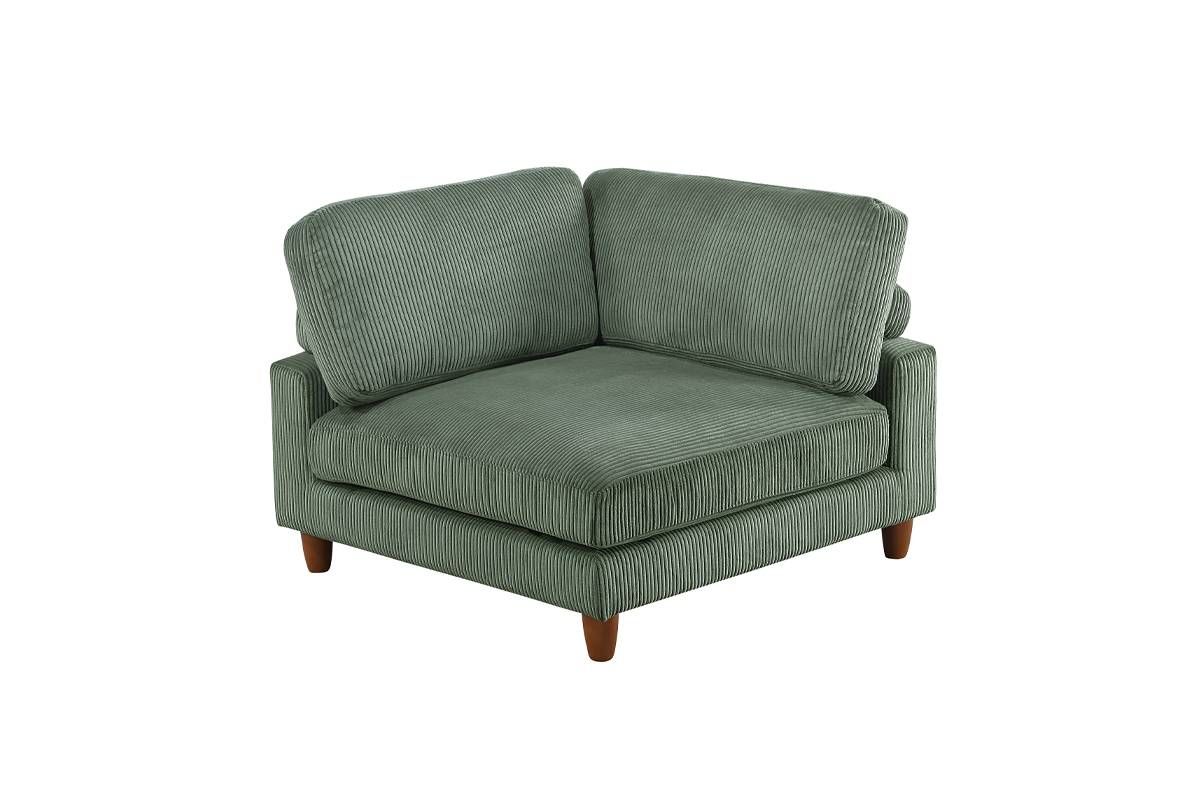 Jazz Green Corduroy Modular Corner