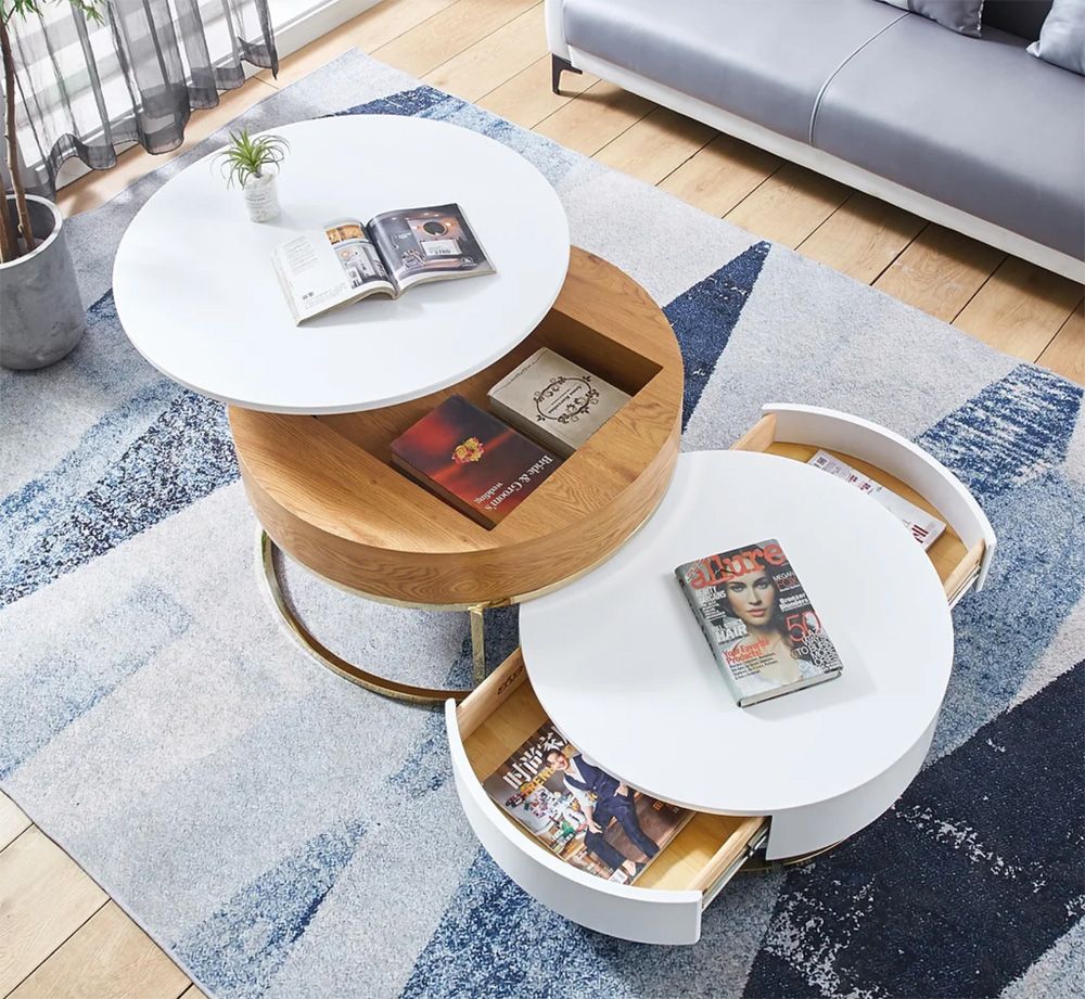 Jelena Coffee Table With Nesting Table Storage