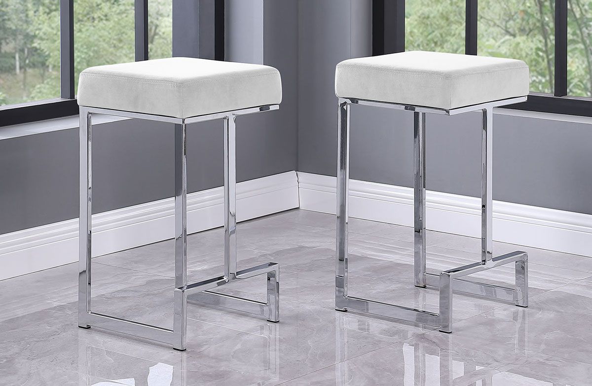 Jeny Modern Bar Stool Chrome Frame