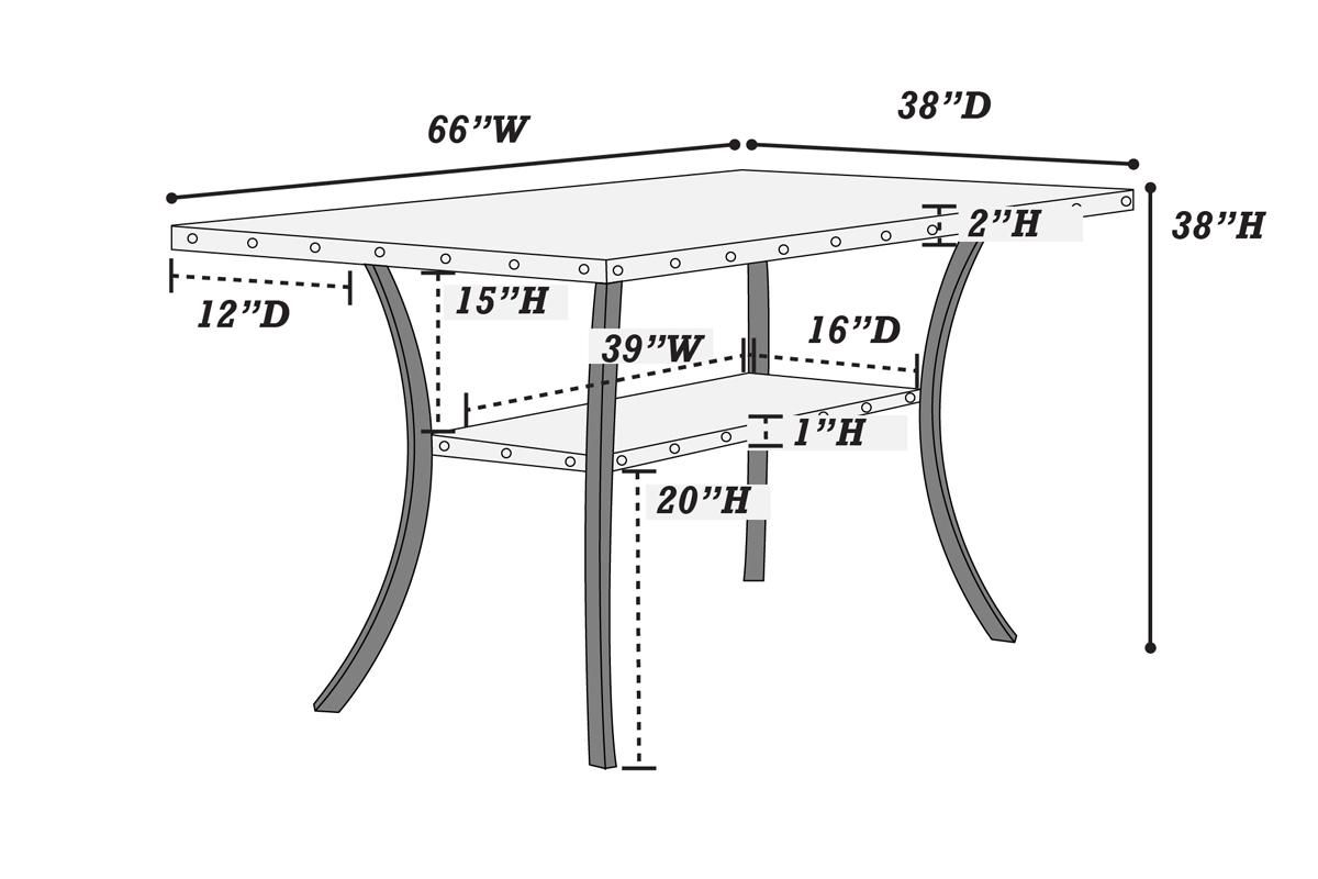 Joly Counter Height Table Dimentions