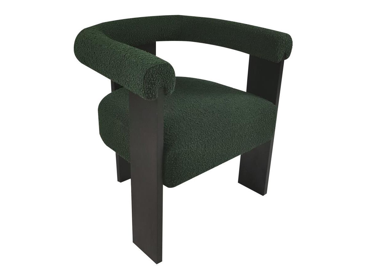 Jordana Hunter Green Boucle Accent Chair