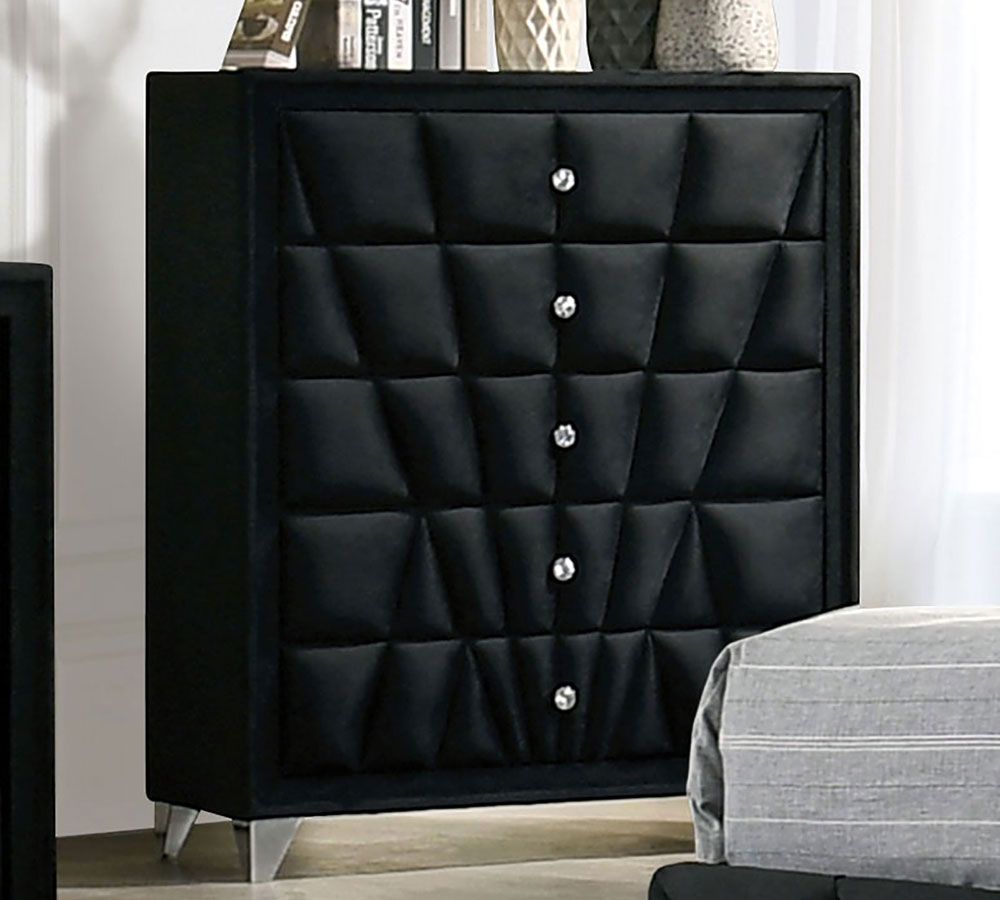 Josie Black Velvet Chest